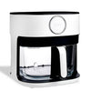 COOK WITH COLOR Colorful 1200W 4Qt Air Fryer: Glass Basket, Dishwasher Safe, 60min Timer, 6 Presets, Temp Control 175F-400F, 4 QT
