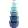 COOK WITH COLOR Prep Bowls with Lids- Wide and Deep Nesting Plastic Small Mixing Bowl Set with Lids