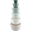 COOK WITH COLOR Prep Bowls with Lids- Wide and Deep Nesting Plastic Small Mixing Bowl Set with Lids