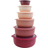 COOK WITH COLOR Prep Bowls with Lids- Wide and Deep Nesting Plastic Small Mixing Bowl Set with Lids
