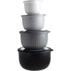 COOK WITH COLOR Prep Bowls with Lids- Wide and Deep Nesting Plastic Small Mixing Bowl Set with Lids
