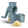COOK WITH COLOR Rotary Cheese Grater with Handle & Suction Base, Hand Crank, 5 Blades, Manual Vegetable Chopper and Mandolin