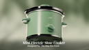 COOK WITH COLOR 2QT Mini Electric Round Slow Cooker - Adjustable Settings, Removable Stoneware Pot, Tempered Glass Lid, Dishwasher Safe, Cool-Touch Side Handles