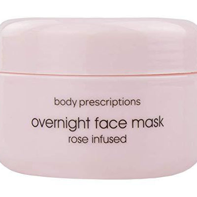 Body Prescriptions Rose Infused Overnight Face Mask, Moisturizing Mask for Face, Beauty Skin Care Mask for Dry Skin, Overnight Facial Mask for Women Hydrating Night Mask with Moisturizer - 3.37 Fl Oz