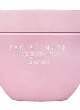 Nicole Miller Facial Mask Rose & Vitamin C Infused, Moisturizing Mask for Face, Beauty Skin Care Mask for Dry Skin, Hydrating Facial Mask for Women with Vitamin C and Rose , 4.23 Oz