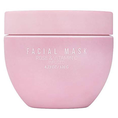 Nicole Miller Facial Mask Rose & Vitamin C Infused, Moisturizing Mask for Face, Beauty Skin Care Mask for Dry Skin, Hydrating Facial Mask for Women with Vitamin C and Rose , 4.23 Oz