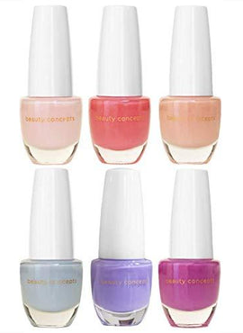 Beauty Concepts 6 Pack Color POP Nail Polish Collection - Quick Dry Nail Polish for Women and Girls