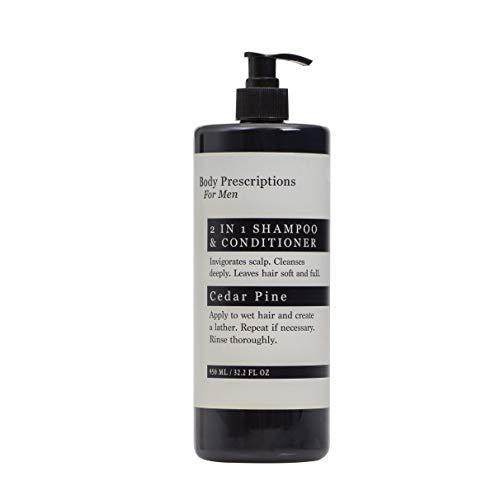 Body Prescriptions 2 in 1 Shampoo and Conditioner for Men Cedar Pine Scent