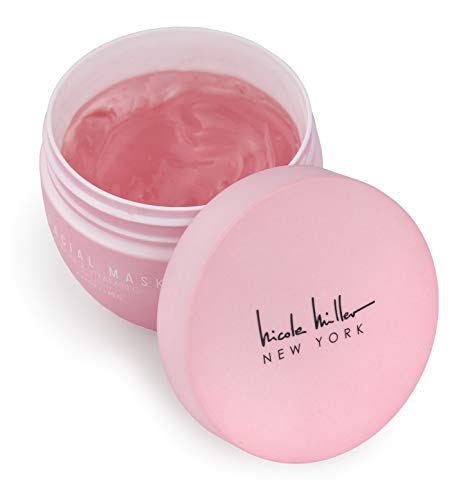 Nicole Miller Facial Mask Rose & Vitamin C Infused, Moisturizing Mask for Face, Beauty Skin Care Mask for Dry Skin, Hydrating Facial Mask for Women with Vitamin C and Rose , 4.23 Oz