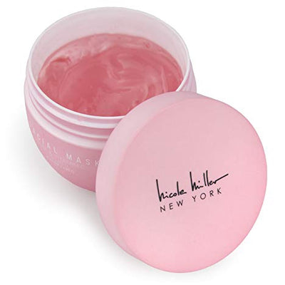 Nicole Miller Facial Mask Rose & Vitamin C Infused, Moisturizing Mask for Face, Beauty Skin Care Mask for Dry Skin, Hydrating Facial Mask for Women with Vitamin C and Rose , 4.23 Oz