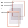 Sheffield Home Decor Collection- 3 Piece Picture Frame Set 11x14in, Matted to 8x10in