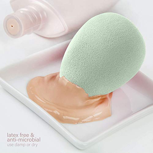 Live Green 5 Pc Makeup Sponge Set, Foundation Makeup Sponge for Blending, Contouring and Highlighting, Foundation Sponge, Makeup Gift Set (Latex Free)