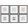 Sheffield Home Decor Collection- 6 Piece Picture Frame Set 8x8in, Matted to 4x4in