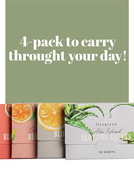 Live Green 4 Pack of Blotting Sheets