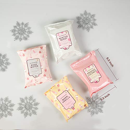 Body Prescriptions Holiday Facial Wipe Set- 4 Packs of Face Wipes