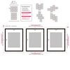 Sheffield Home Decor Collection- 3 Piece Picture Frame Set 11x14in, Matted to 8x10in