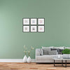 Sheffield Home Decor Collection- 6 Piece Picture Frame Set 8x8in, Matted to 4x4in