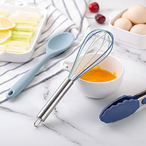 Cook with Color Silicone Cooking Utensils, 5 Pc Kitchen Utensil Set, Easy to Clean Silicone Kitchen Utensils, Cooking Utensils for Nonstick Cookware, Kitchen Gadgets Set