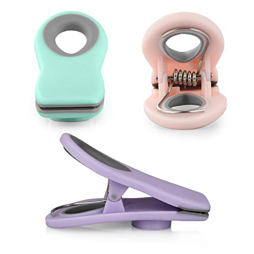 10 Piece Bag Clips with Magnet, Food Clips, Chip Clips, Bag Clips for Food Storage with Air Tight Seal Grip, Snack Bags and Food Bags (Multicolored)
