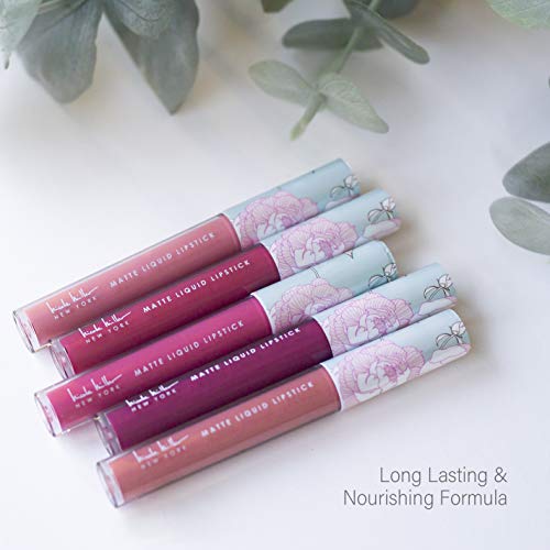 Nicole Miller 5 Pack Matte Liquid Lipstick Collection
