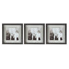 Sheffield Home Decor Collection- 3 Piece Picture Frame Set 12x12in, Floating to 8x8in