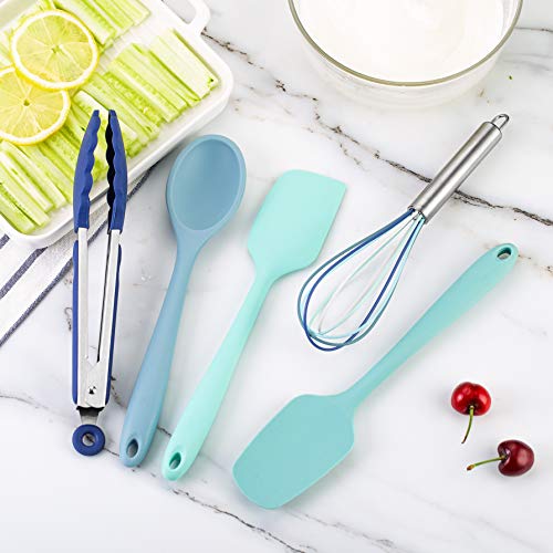 Cook with Color Silicone Cooking Utensils, 5 Pc Kitchen Utensil Set, Easy to Clean Silicone Kitchen Utensils, Cooking Utensils for Nonstick Cookware, Kitchen Gadgets Set