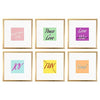 Sheffield Home Decor Collection- 6 Piece Picture Frame Set 8x8in, Matted to 4x4in