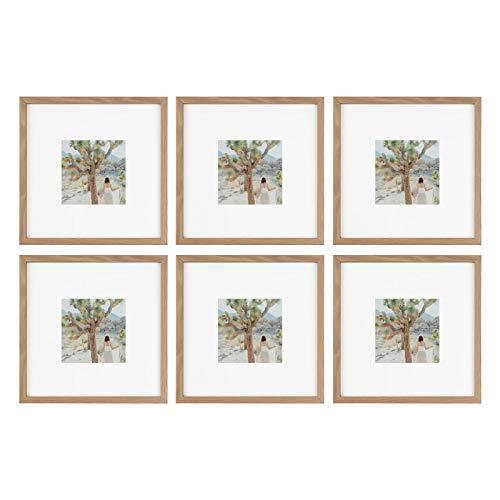 Sheffield Home Decor Collection- 6 Piece Picture Frame Set 8x8in, Matted to 4x4in