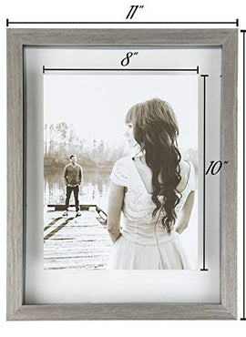 Sheffield Home Decor Collection- 3 Piece Picture Frame Set 11x14in, Matted to 8x10in