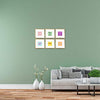 Sheffield Home Decor Collection- 6 Piece Picture Frame Set 8x8in, Matted to 4x4in