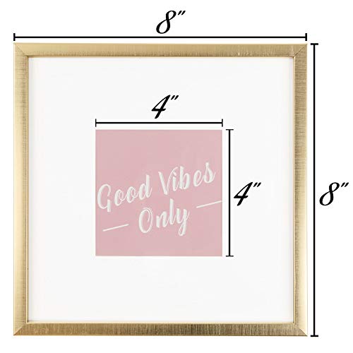 Sheffield Home Decor Collection- 6 Piece Picture Frame Set 8x8in, Matted to 4x4in
