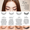 Nicole Miller Faux Eyelash Collection with Lash Glue in Tin Case, Set of Four False Lashes (Printed Floral Tin)