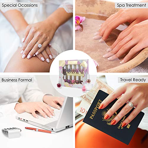Nicole Miller Nail Polish Set, 10 Mini Nail Polish Colors, Polish Kit for Fingernails and Toenails, 0.12 Fl Oz Each