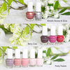 Beauty Concepts Fabulous Nails Mini Nail Polish Collection Set of 10 Unique Shades of Matte and Shimmery Nail Polishes for Women and Girls