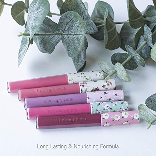 Live Green 5 Pc Lip Gloss Collection, Gift Set with Five Different Shade Lip Glosses, Holiday Gift Set for Women and Girls, Warm Color Shades