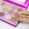 Nicole Miller Goal Digger Metallic Eye Shadow Palette with Mirror, Eye Makeup for Women, Makeup Set and Cosmetics for Girls, Metallic Eyeshadow Colors - 18 Neutral, Matte and Shimmery Shades