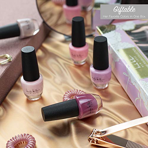 Nicole Miller Nail Polish Set, 6 Piece Nail Polish Collection, Quick Dry Nail Polish for Women and Girls