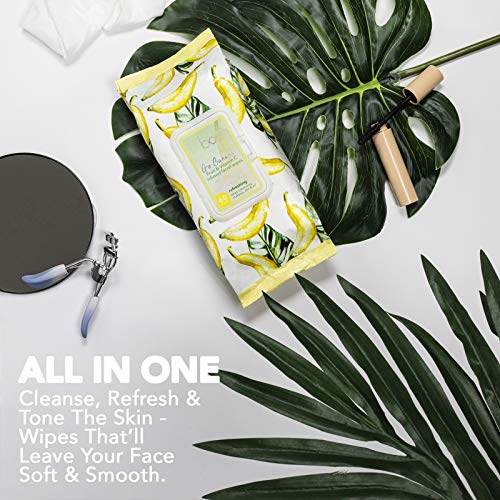 Beauty Concepts - 2 Pack (60 Count Each) Go Bananas Fruit & Vitamin C Infused Facial Wipes