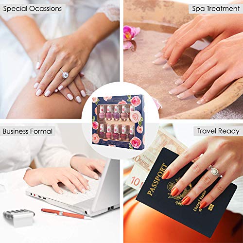 B.C. Beauty Concepts Nail Polish Set - 10 Mini Nail Polish Colors, Polish Kit for Fingernails and Toenails, Quick Dry Nail Polish for Women and Girls