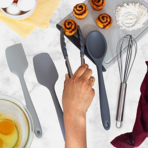 Cook with Color Silicone Cooking Utensils, 5 Pc Kitchen Utensil Set, Easy to Clean Silicone Kitchen Utensils, Cooking Utensils for Nonstick Cookware, Kitchen Gadgets Set