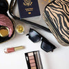 Nicole Miller Makeup Bag, Travel Toiletry Case, and 3 Piece Cosmetic Bag Set- Soft Train Bag with Smaller Makeup Organizer Bags (Animal Print)