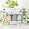 Nicole Miller Makeup Sponges, 3 Piece Blender Gift Set, Blend, Highlight and Contour, Makeup Gift for Women and Girls (White Box)