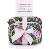 Once Upon A Rose 3 Pc Cosmetic Bag Set, Purse Size Makeup Bag for Women, Toiletry Travel Bag, Makeup Organizer, Cosmetic Bag for Girls Zippered Pouch Set, Large, Medium, Small (Forest Floral)