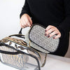 Nicole Miller Makeup Bag, Travel Toiletry Case, and 3 Piece Cosmetic Bag Set- Soft Train Bag with Smaller Makeup Organizer Bags (Animal Print)