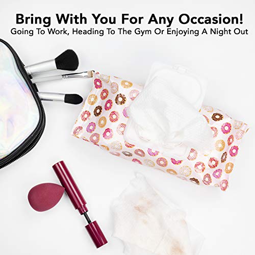 Beauty Concepts 2 Pack (60 Count Each) Vanilla Almond ÒDonut Forget to Remove your MakeupÓ Facial Cleansing Wipes Ð Detoxifies Skin and Removes Makeup Ð Flip Top Pack