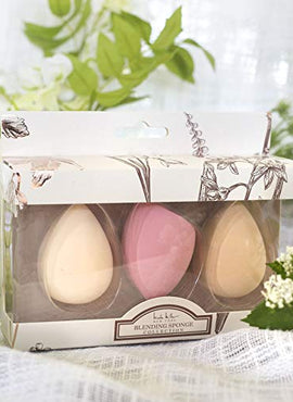 Nicole Miller Blending Sponge Collection, 3 Piece Makeup Blender Gift Set, Blending, Contouring and Highlighting, Makeup Gift for Women and Girls (Floral Box)