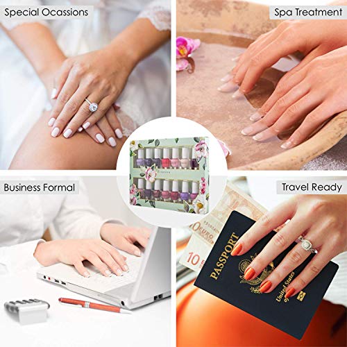 Live Green Nail Polish Set - 14 Mini Nail Polish Colors, Polish Kit for Fingernails and Toenails, 0.12 Fl Oz Each