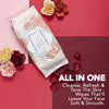 Clinical Works Makeup Remover Wipes, Gentle Facial Wipes Removes Makeup Mascara Dirt and Oil, Flip Top Pack (Collagen & Rosehip)