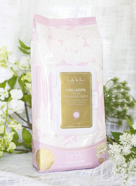 Nicole Miller Collagen Facial Cleansing Wipes and Makeup Remover Wipes - 60 Count