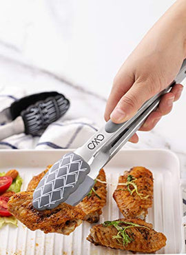 COOK with COLOR Food Tongs, Set of Two Cooking Tongs, 9